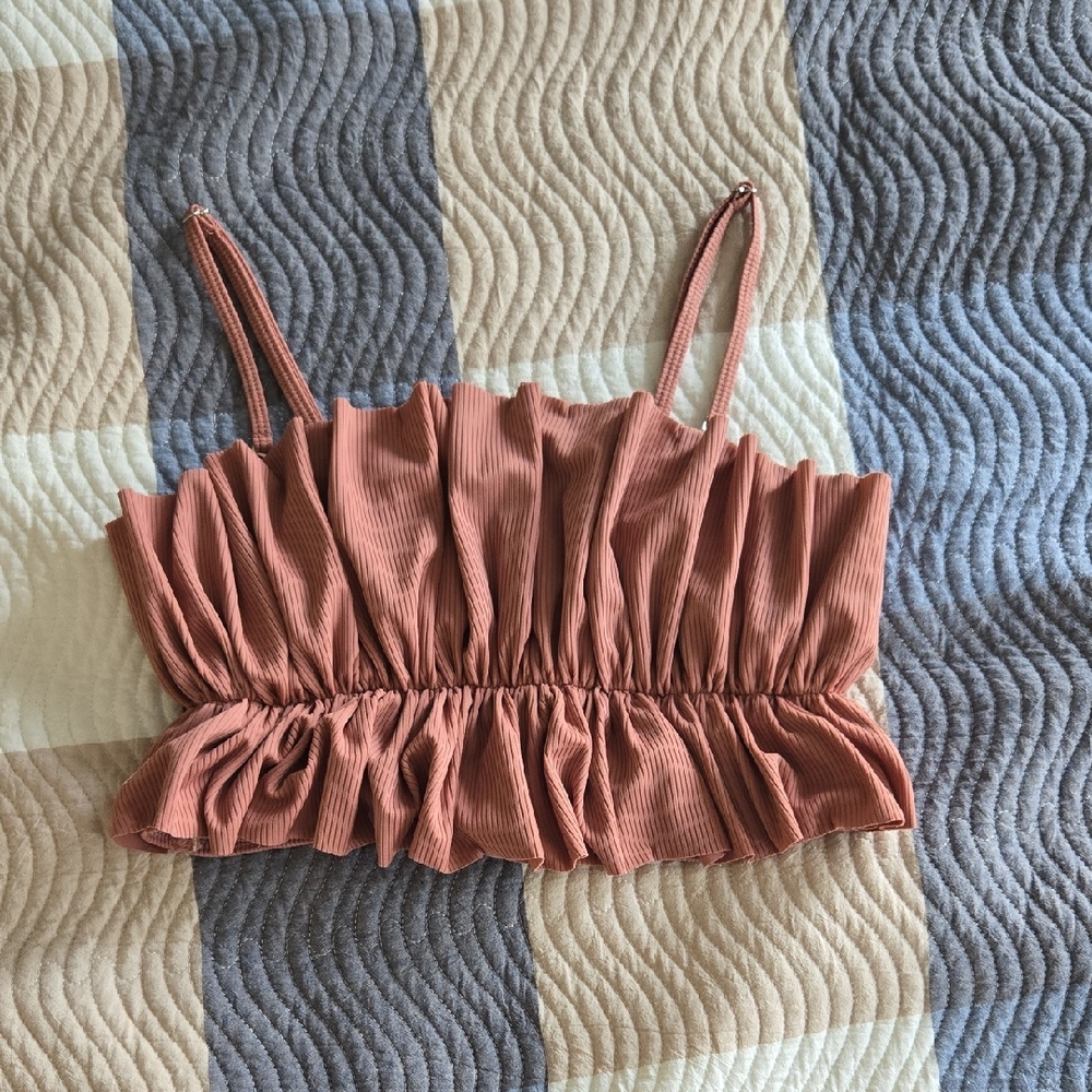 Ruffled Peach Top